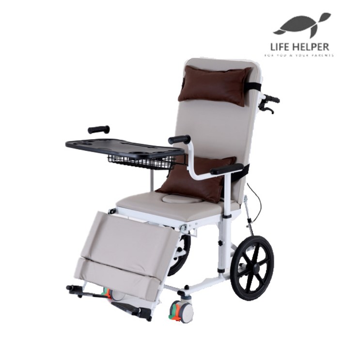 라이프헬퍼 수동식 환자 리프트 ML2 침대형 리클라이닝 간이변기 쇼파 화장실 마비 노인 간병 요양원, 1개, 단품