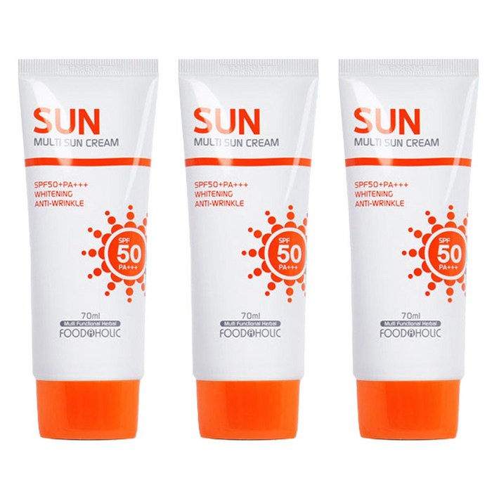 3개푸드어홀릭 멀티 선크림70ml SPF50PA
