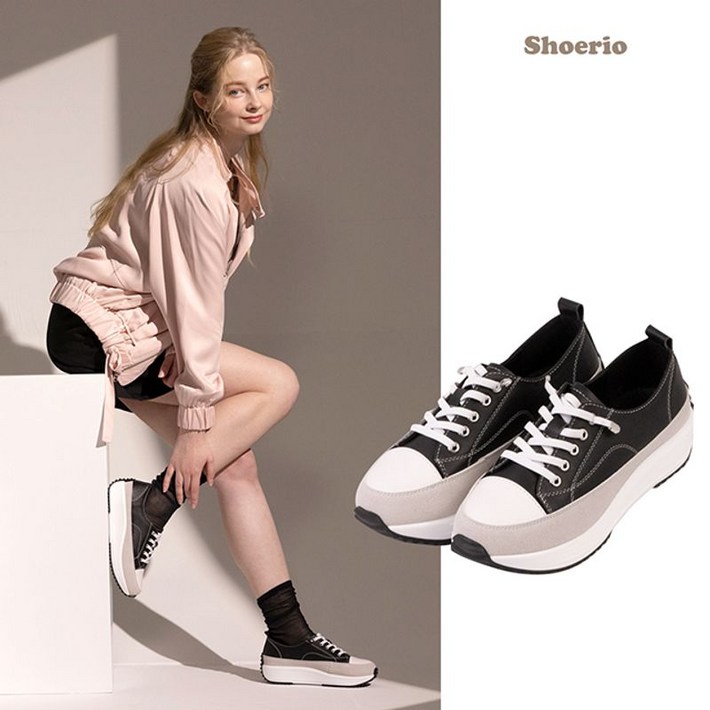 슈리오 소가죽 컴포트 스니커즈신발 더스트백