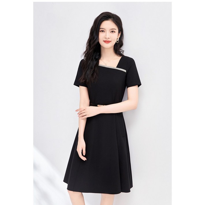 9월 하객룩 10월 가을 원피스 7부 반팔 빅사이즈 돌잔치 첨마 여성 정장 결혼식 상견례