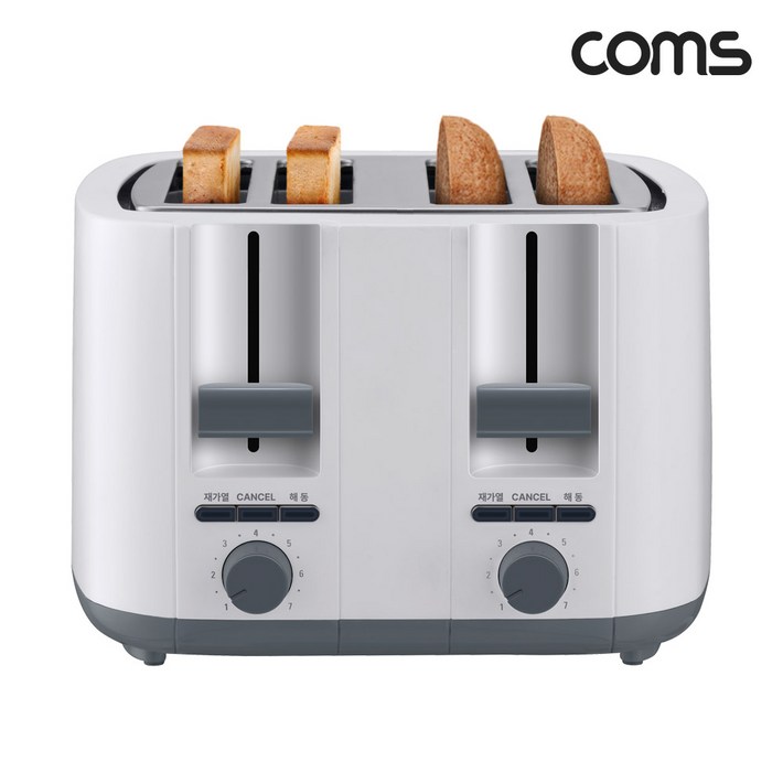 4구 토스터기 굽기조절 재가열 모드기능 13001500W FT532