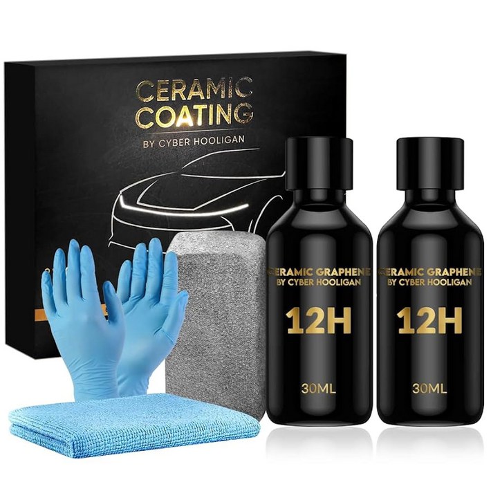 자동차용 12H 그래핀 세라믹 코팅 30ml 자동차 디테일 키트 오래 지속되는 보호 초고광택 간편한 적용