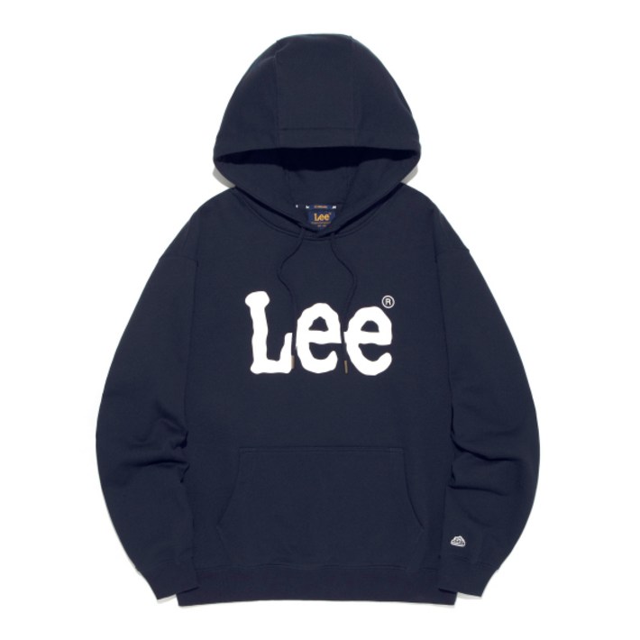 리 LEE 빅 트위치 로고 후드 티셔츠 네이비 LE2501HD01NA 728365