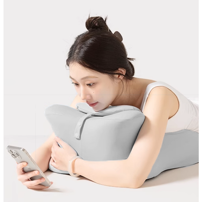 우이지아 기능성 메모리폼 쿠션 엎드려 베개 등쿠션, 1개, 그레이