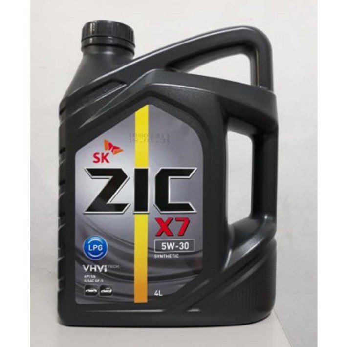 kixx ZIC 지크 X7 5W30 4L LPG용 프리미엄 엔진오일, 4L, 5w30, 1개