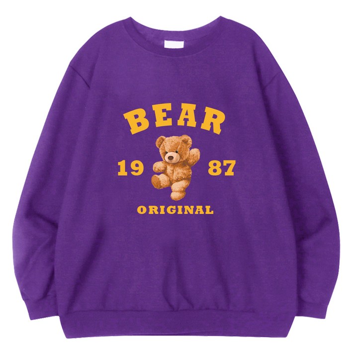 글래드블리스 남여공용 1987베어 특양면 오버핏 맨투맨