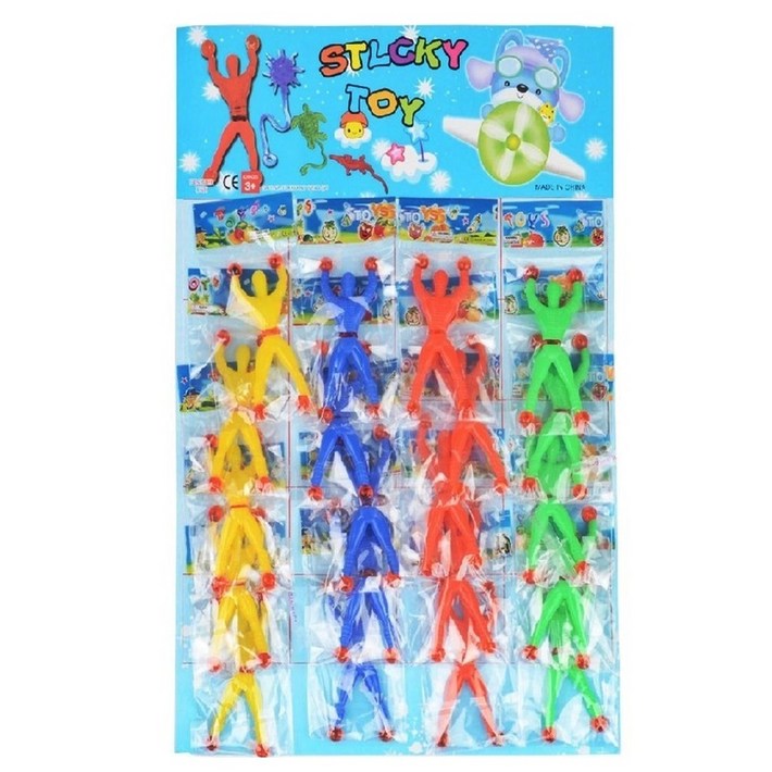 20개 1세트스파이더맨놀이 옐로우5p블루5p레드5p그린5p 스파이더찐득이 20ea 한판 벽타기 끈끈이스파이더맨