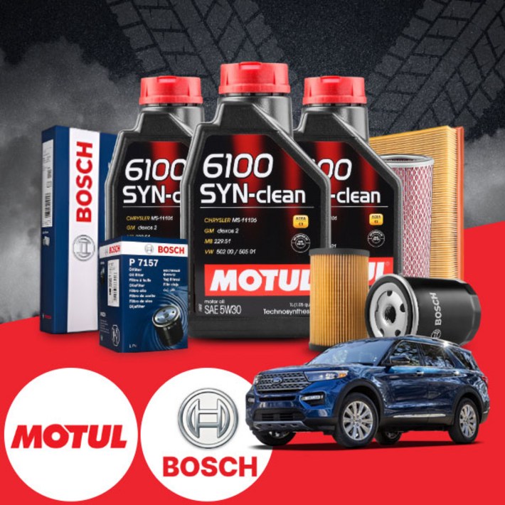 익스플로러 6세대 2.3T 가솔린 모튤  6100 SYNCLEAN 5W30 엔진오일필터세트 6Liter