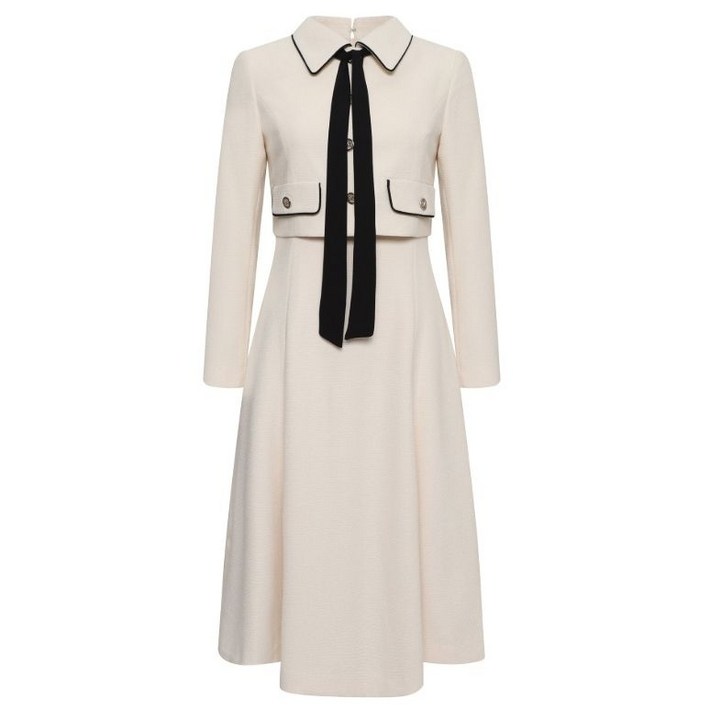 JJ지고트 리본 파이핑 트위드 롱 원피스GRAM0OP931 HWX428 UQC786