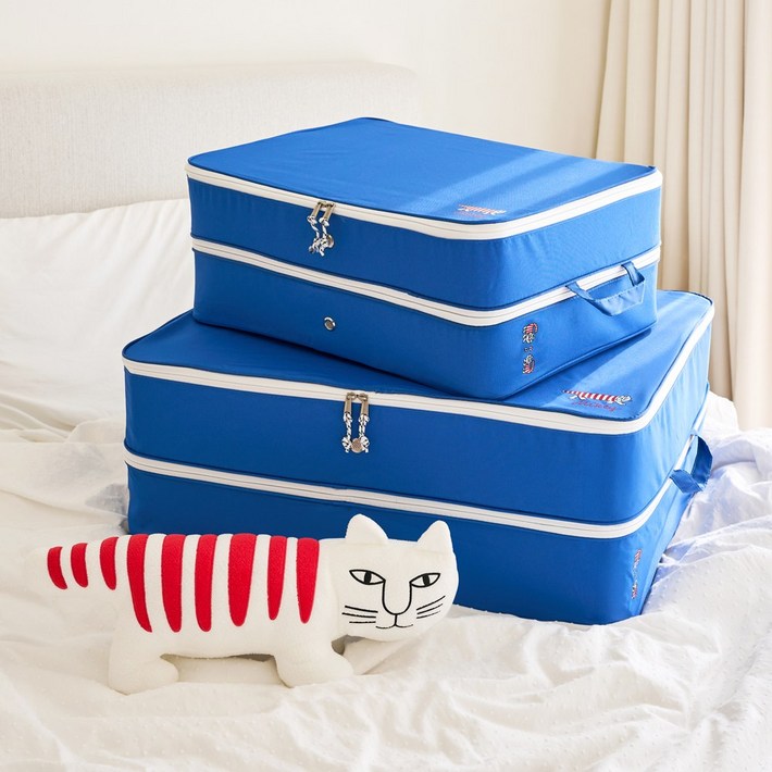 리사라르손 부피순삭 대용량 프리미엄 이불 다용도 압축 파우치, 1개, 세레니티 블루 XXL