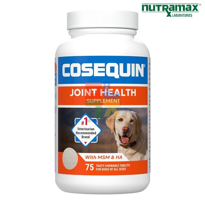 뉴트라맥스 코세퀸 조인트 헬스 MSM HA 75 츄어블 타블렛 강아지 반려견
