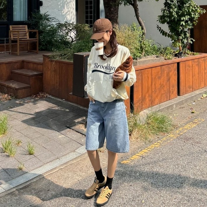 메이블루 알렉스 버뮤다 데님팬츠 밴딩팬츠 쿨조거팬츠 카고팬츠 나팔바지 베이지바지