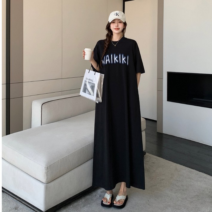 엣지잇지 와이키키 홈웨어 빅사이즈 원피스, 임부복 원피스, 간절기 원피스