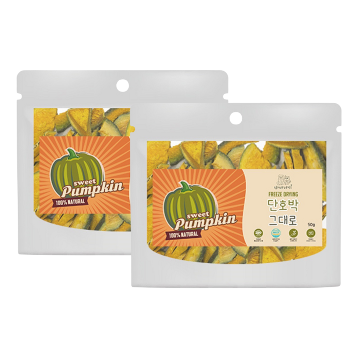 강아지 과일야채 동결건조 간식, 2개, 단호박