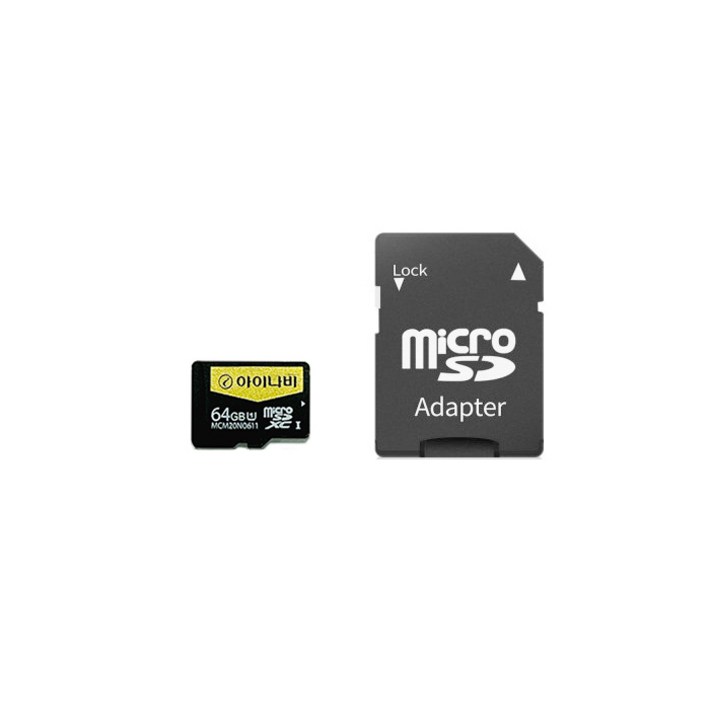 아이나비 정품 블랙박스 메모리카드 64GB MicroSDXC 벌크케이스 SD어댑터 포함 아이나비 정품 블랙박스 메모리카드 64GB MicroSDXC 벌크케이스 SD어댑터 포함
