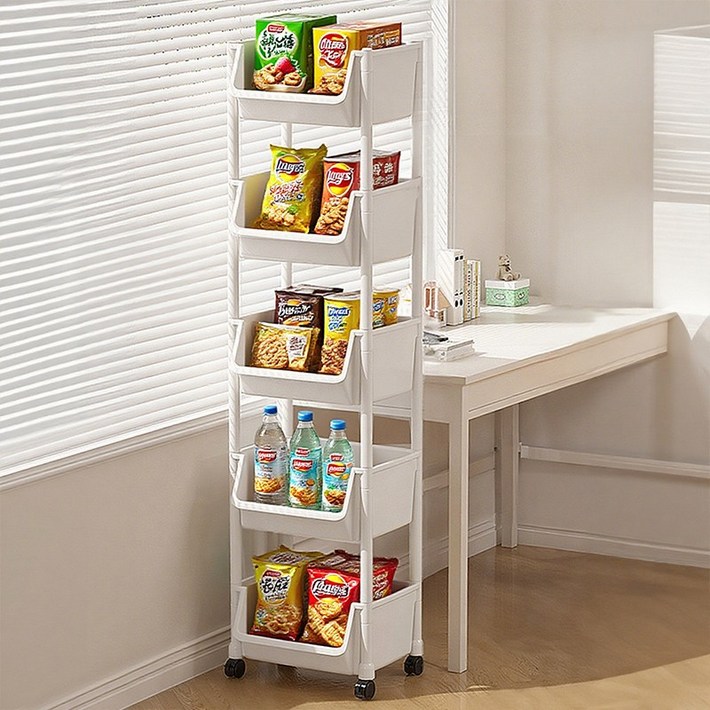 Tiger Pavilion 이동식 수납정리함 플라스틱 서랍장 틈새 트롤리 3단 4단 5단