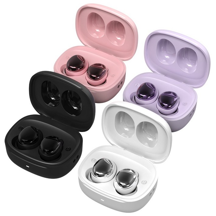 로랜텍 초미니 파스텔 커널형 버즈 무선 블루투스 이어폰, 블랙, RSMR520