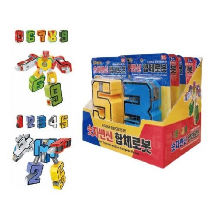토이캔디짱 숫자변신 합체로봇 세트 10개입