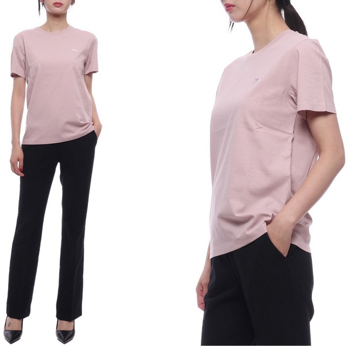 [백화점정품] 메종키츠네 반팔 티셔츠 24 여성 베이비 폭스 패치 반팔티셔츠 (MW00122KJ0008 P604 24F) 반팔티