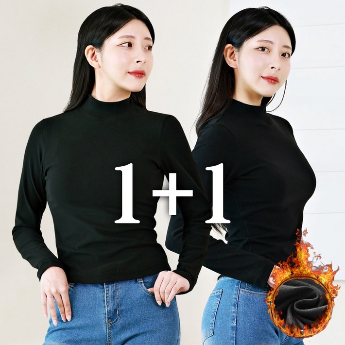 GOOSE 여성 11 두장세트 도톰한 기모 여성 반목폴라 데일리필수템 깔끔쫀득 프리미엄기모본딩 자체제작