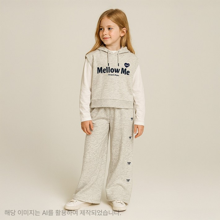 신디키즈 NC경산  25년 가을신상품 30세일   아동 초등학생 신학기 스쿨룩 부드러운 소재 코디만능템 후드조끼