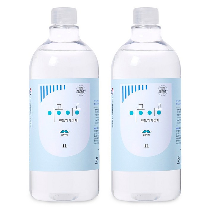 이공이공 면도기 세정액 1L 1L 묶음 면도날 세척 관리용품, 2개 이공이공 면도기 세정액 1L 1L 묶음 면도날 세척 관리용품, 2개