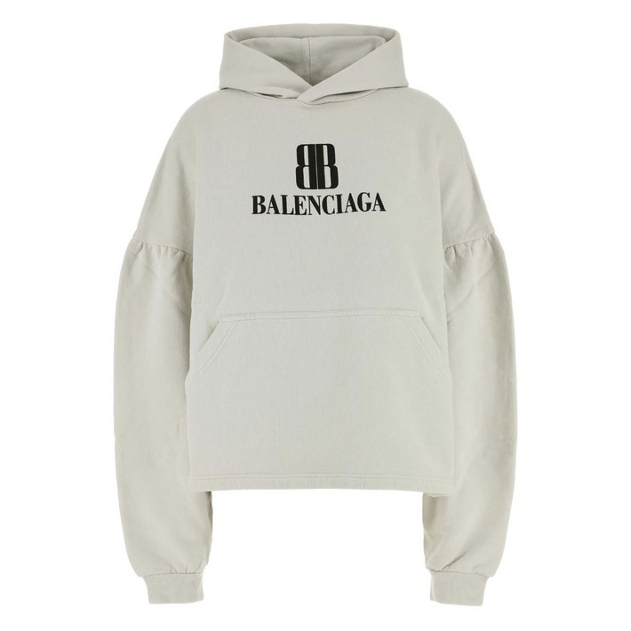 발렌시아가 벌룬 소매 로고 후디