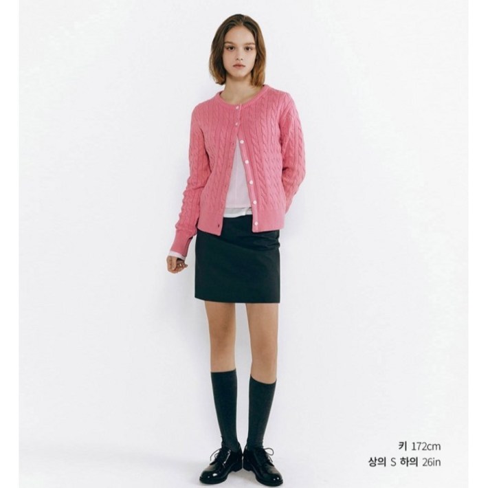 지오다노 여성 라운드넥 케이블 니트 가디건 35550405355504 2371989