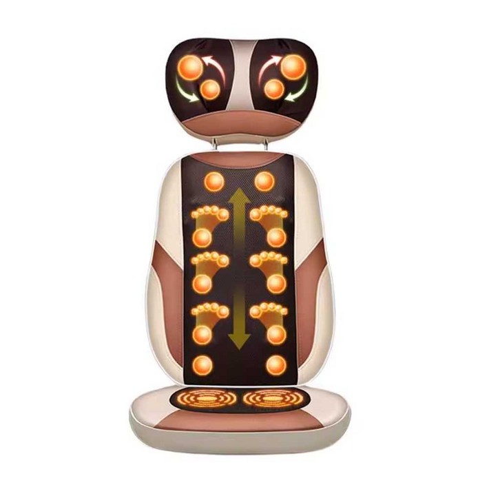 등받이 마사지기 전기 매트 주무름 의자 어깨 자동차 등 안마 패드 진동 시트 휴대용