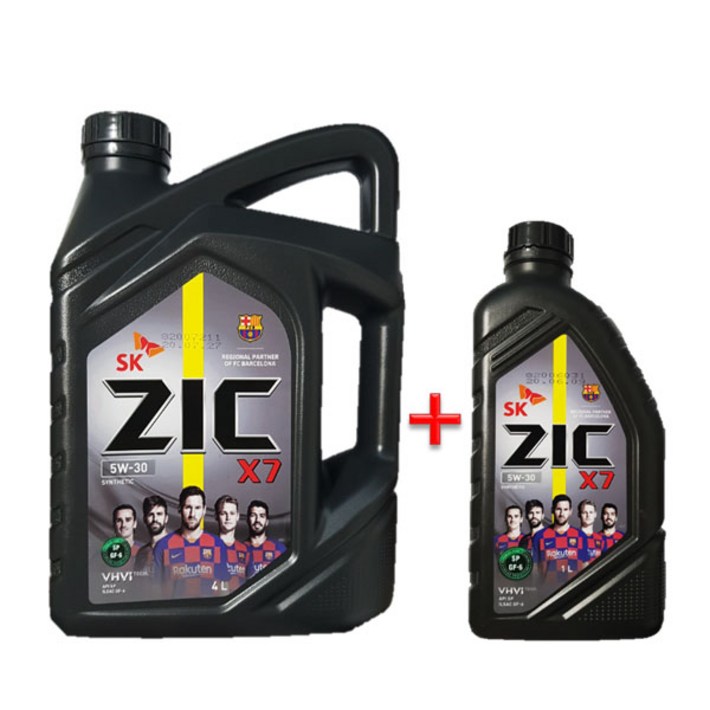 ZIC X7 5W30 SP 4L 1개 1L 가솔린 엔진오일