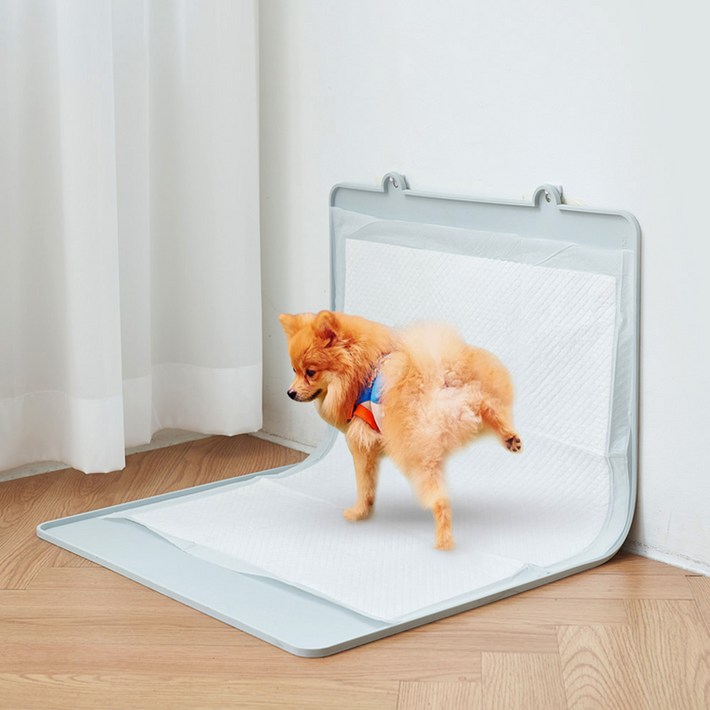 배변매트 울트라웨이브 강아지 고양이 특대형 실리콘 논슬립 배변매트 싸개냥, 블루그레이