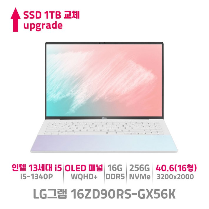 LG그램style 16ZD90RSGX56K 인텔 i5 13세대 OLED WQHD