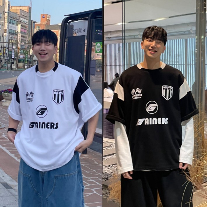 오비비 남자 블록코어 오버핏 유니폼 스포티 축구 반팔티 싸커티 오비비 남자 블록코어 오버핏 유니폼 스포티 축구 반팔티 싸커티