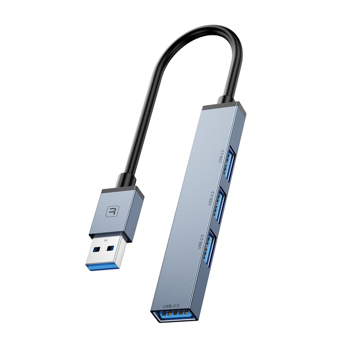 Toocki 4포트 USB3.0 맥북 멀티포트 허브 TQHUB05, 푸른 색, 1개