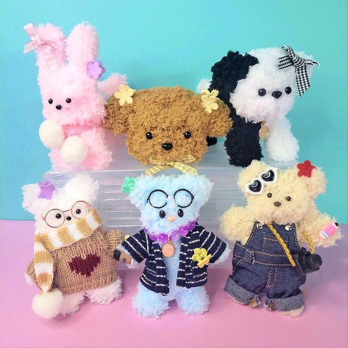 모루인형 만들기 키트 6종 올인원 풀세트 DIY 모루인형 만들기 키트 6종 올인원 풀세트 DIY