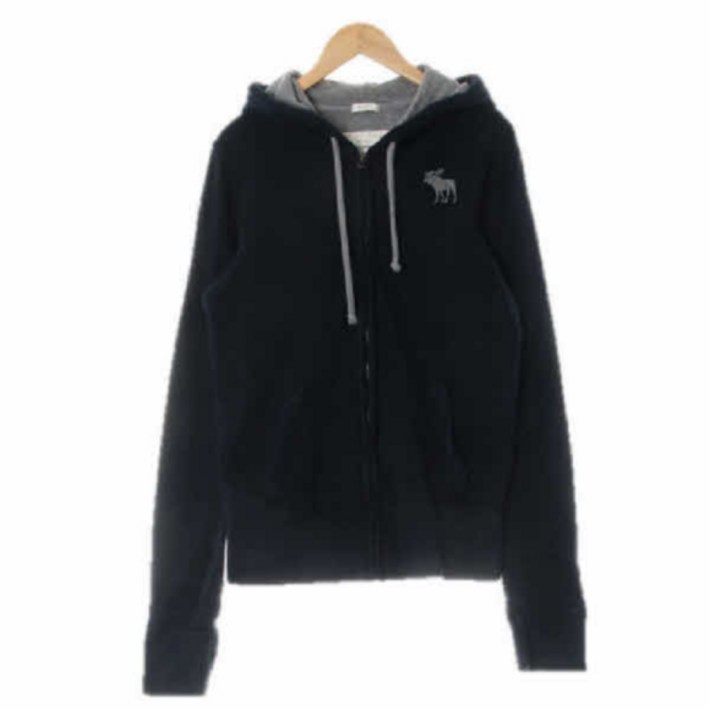 아베크롬비 5786 Abercrombie Fitch 곤색 코튼믹스 머슬핏와플후드집업 S