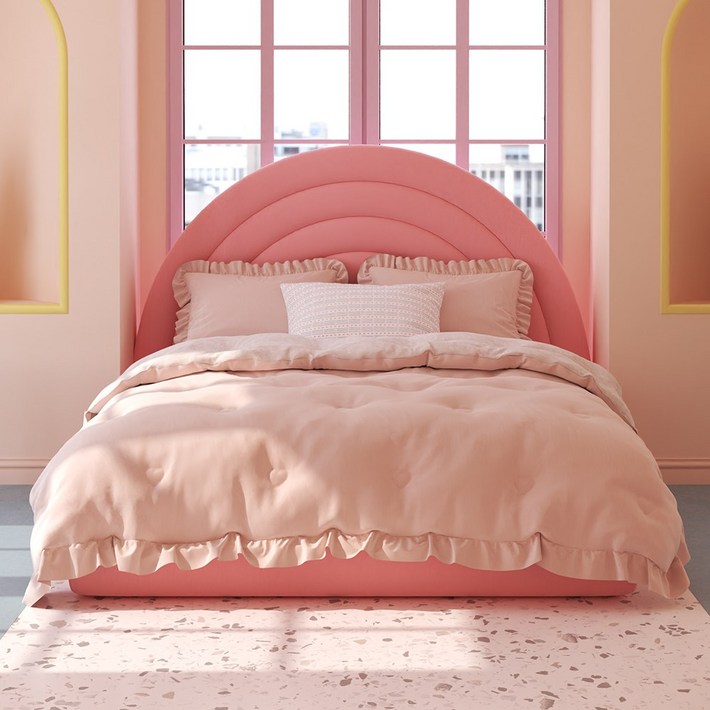 아망떼 크리미 플란넬 극세사 양면 프릴 차렵이불 SS Q K