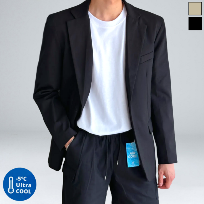 남성용 빅사이즈 여름 린넨 정장 싱글 블레이져 자켓 62331