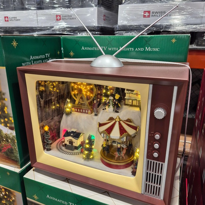 크리스마스 멜로디 티비 장식 45cm  코스트코