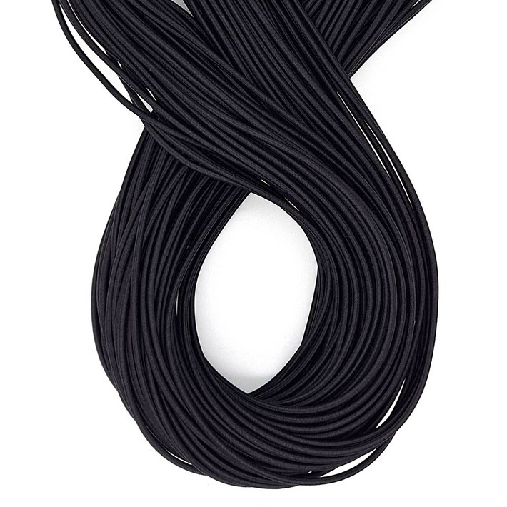 탄성로프 둥근고무줄 5미리 90미터  서원216, 1개, 블랙