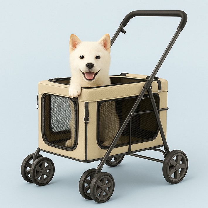 파파스 강아지 유모차 개모차 대형견 중형견 고양이 펫 트레일러