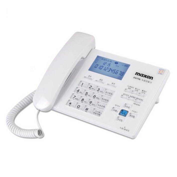 맥슨 디지털 자동응답 녹음 유선전화기 MS120R 16G sd카드 포함개1개입