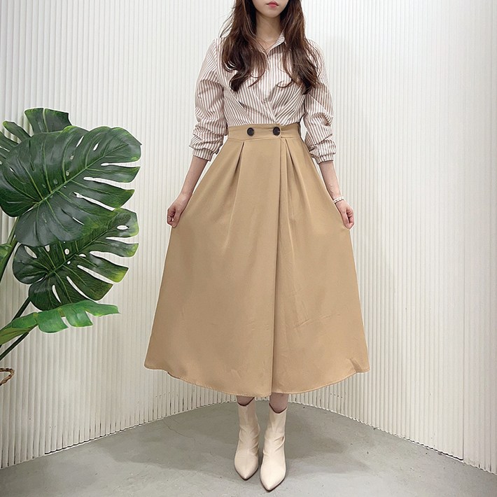 [세인트이브] 자체제작 LST0330 카라넥 스트라이프 롱원피스