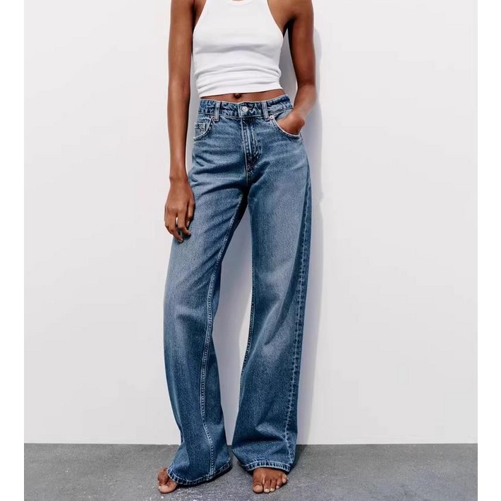 20Y6194 ZARA 여자신상 여름 데님팬츠 캐주얼 와이드핏 바지 6688034 20Y6194 ZARA 여자신상 여름 데님팬츠 캐주얼 와이드핏 바지 6688034