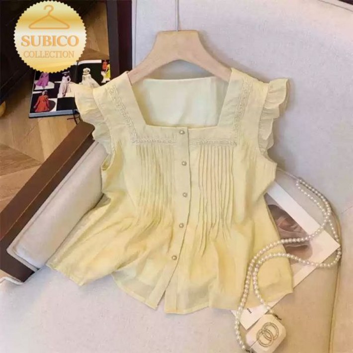 마이네임 이즈 가브리엘 제니 옷 정소민 블라우스 셔츠 민소매 안은진 어깨 프릴