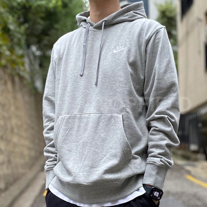 나이키 후드 그레이 노기모 긴팔 크루 티셔츠 남성  커플 후디 사은품양말 국내매장판