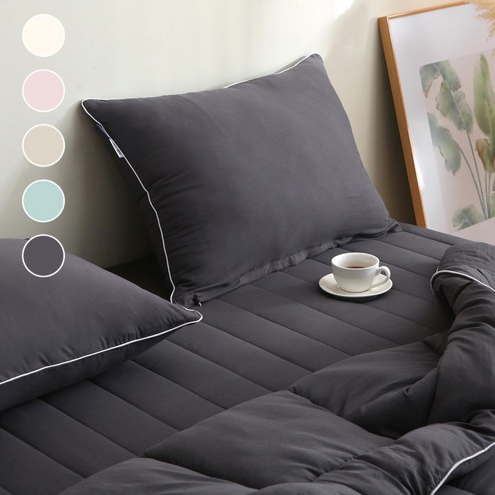 루아베 부드러운 워싱 차렵이불 세트