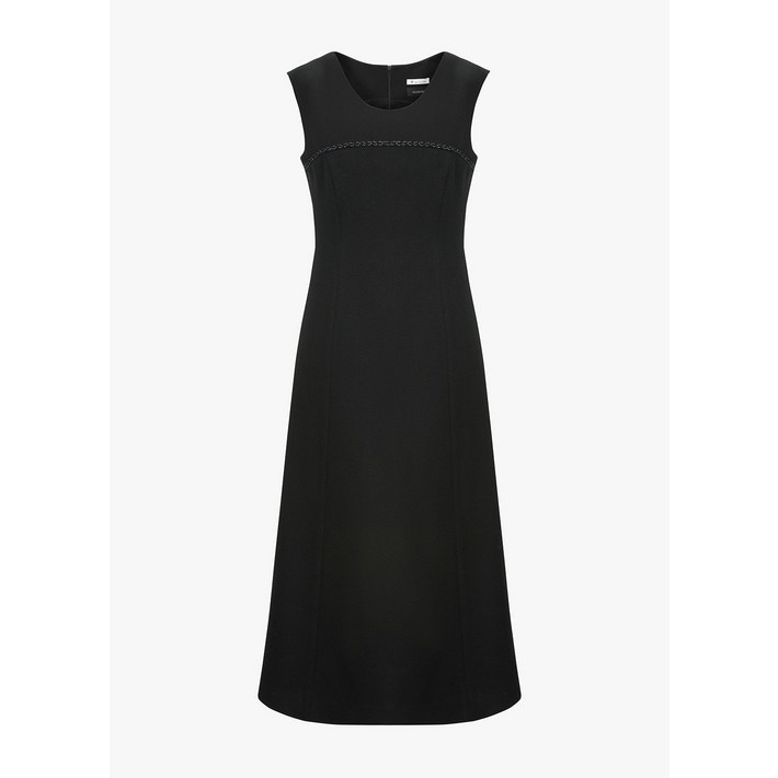 국내백화점 잇미샤 슬리브리스 셋업 롱 원피스 여성 세련된 투피스 느낌 하객룩 코디