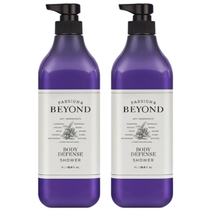 비욘드 바디 디펜스 샤워 1L x2 바디워시 대용량, 2개, 1L