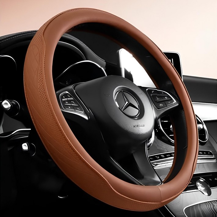 아르메스 프리미엄 고급 핸들커버 그립감 통기성, 브라운